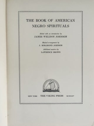 The Book of American Negro Spirituals