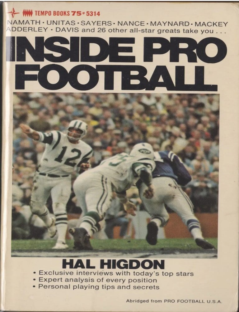 Item #915202610 Inside Pro Football [Tempo 5134]. Hal Higdon.