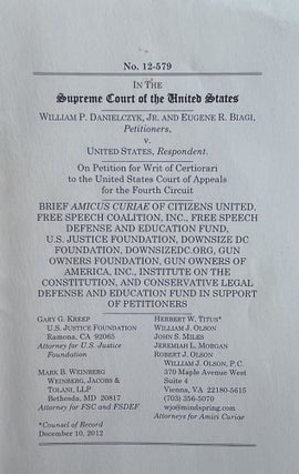 Item #92232 In the Supreme Court of the United States William P. Danielczyk Jr. and Eugene R....