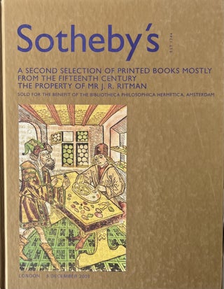 Item #923246 Sotheby's A Second Selection of Printed Books Mostly from the Fifteenth and...